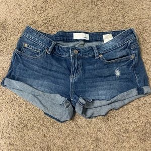 Garage brand stretch denim shorts